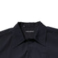 Dolce & Gabbana Dark Blue Cotton Short Sleeves Casual Shirt