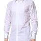 Dolce & Gabbana White Bib Cotton Poplin GOLD Formal Shirt