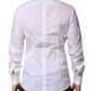 Dolce & Gabbana White Cotton GOLD Long Sleeves Formal Shirt