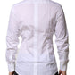 Dolce & Gabbana White Cotton GOLD Long Sleeves Formal Shirt