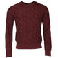 Dolce & Gabbana Bordeaux Silk Knit Crew Neck Pullover Sweater