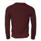 Dolce & Gabbana Bordeaux Silk Knit Crew Neck Pullover Sweater