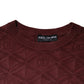 Dolce & Gabbana Bordeaux Silk Knit Crew Neck Pullover Sweater