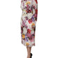 Dolce & Gabbana Multicolor Floral Long Sleeve A-line Dress