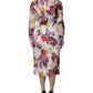 Dolce & Gabbana Multicolor Floral Long Sleeve A-line Dress