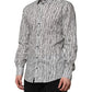 Dolce & Gabbana White Floral Print Casual Long Sleeves Shirt