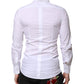 Dolce & Gabbana White Cotton GOLD Long Sleeves Dress Shirt