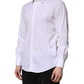 Dolce & Gabbana White Cotton MARTINI Long Sleeve Dress Shirt