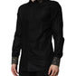 Dolce & Gabbana Black Cotton GOLD Long Sleeves Dress Shirt