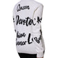Dolce & Gabbana White Wool Knit Crew Neck Pullover Sweater