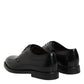 Dolce & Gabbana Black Leather Lace Up Derby Dress Formal Shoes
