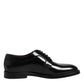 Dolce & Gabbana Black Leather Lace Up Derby Dress Formal Shoes