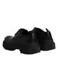 Dolce & Gabbana Black Leather Lace Up Derby Men Dress Shoes
