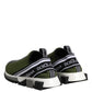 Dolce & Gabbana Green Black Slip On Sorrento Sneakers Shoes