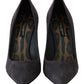 Dolce & Gabbana Gray Suede Leather Stiletto  Shoes Heels