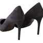 Dolce & Gabbana Gray Suede Leather Stiletto  Shoes Heels