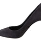 Dolce & Gabbana Gray Suede Leather Stiletto  Shoes Heels
