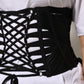 Dolce & Gabbana Black Cotton Waist LaceUp Strap Corset Belt