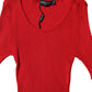 Dolce & Gabbana Red Round Neck Short Sleeves Pullover Top