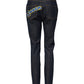 Dolce & Gabbana Blue Queen Patch AUDREY Mid Waist Denim Jeans