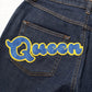 Dolce & Gabbana Blue Queen Patch AUDREY Mid Waist Denim Jeans