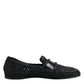 Dolce & Gabbana Black Woven Leather Slip On Loafers Men Shoes