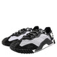 Dolce & Gabbana Black Logo Lace Up Low Top NS1 Sneakers Shoes