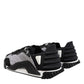 Dolce & Gabbana Black Logo Lace Up Low Top NS1 Sneakers Shoes