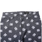 Dolce & Gabbana Dark Gray Logo Cotton Skinny Slim Denim Jeans