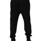 Dolce & Gabbana Black Cotton Drawstring Jogger Pants