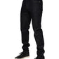 Dolce & Gabbana Dark Blue Cotton Logo Plaque Men Denim Jeans