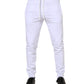 Dolce & Gabbana White Cotton Drawstring Jogger Pants