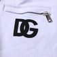 Dolce & Gabbana White Cotton Drawstring Jogger Pants