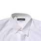 Dolce & Gabbana White Cotton GOLD Dress Formal Shirt