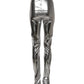 Dolce & Gabbana Metallic Silver Polyester Slim Fit Leggings Pants