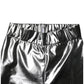 Dolce & Gabbana Metallic Silver Polyester Slim Fit Leggings Pants