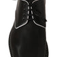 Dolce & Gabbana Elegant Black Leather Derby Dress Shoes