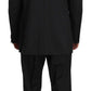 Z ZEGNA Elegant Black Striped Wool Suit