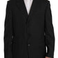 Z ZEGNA Elegant Black Striped Wool Suit