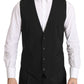 Dolce & Gabbana Elegant Gray Formal Vest - Regular Fit