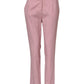 Dolce & Gabbana Pink Wool Mid Waist Tapered Pants