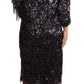 Dolce & Gabbana Sequined Shift Midi Dress – Timeless Elegance