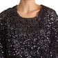 Dolce & Gabbana Sequined Shift Midi Dress – Timeless Elegance