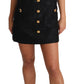 Dolce & Gabbana Elegant Black Button Embellished Mini Dress