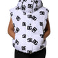 Dolce & Gabbana White Black DG Mania Polyester Puffer Jacket