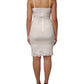 Dolce & Gabbana White Full Slip DG Logo Silk Dress Sleepwear