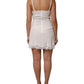 Dolce & Gabbana White Lace DG Logo Silk Dress Sleepwear