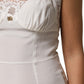 Dolce & Gabbana White Lace DG Logo Silk Dress Sleepwear
