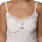 Dolce & Gabbana White Lace Gold DG Logo Silk Dress Sleepwear