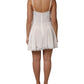 Dolce & Gabbana White Lace Gold DG Logo Silk Dress Sleepwear